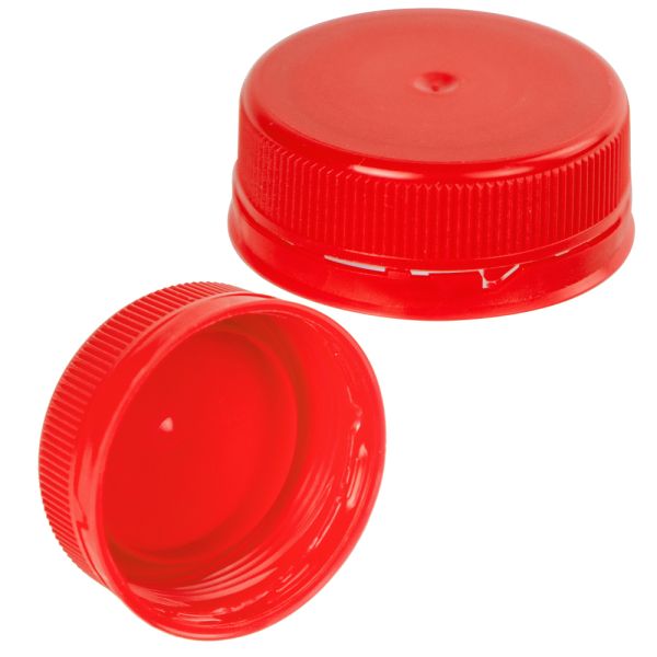 38-IPEC Snap Screw Cap with Tamper Evident Ring - Bag of 25 - Red