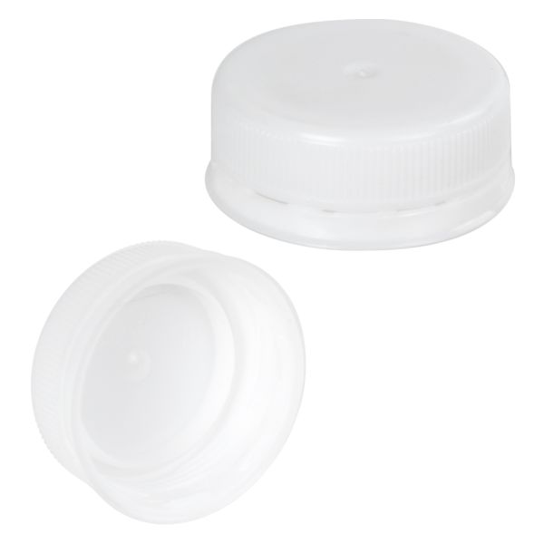 38-IPEC Snap Screw Cap with Tamper Evident Ring - Bag of 25 - White