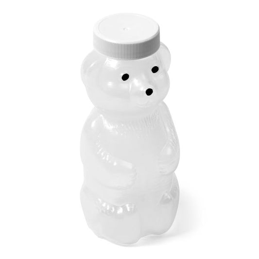 12 oz Natural LDPE Oval Honey Bottle - 38-400 Neck Finish
