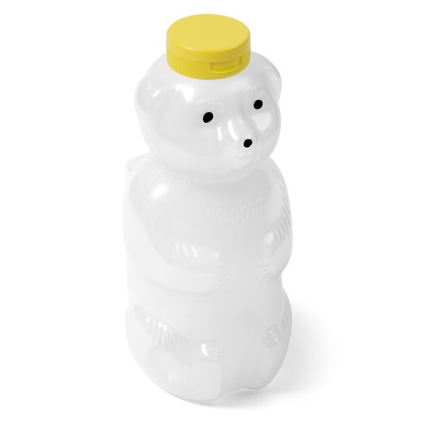 32 oz Natural LDPE Oval Honey Bottle - 38-400 Neck Finish
