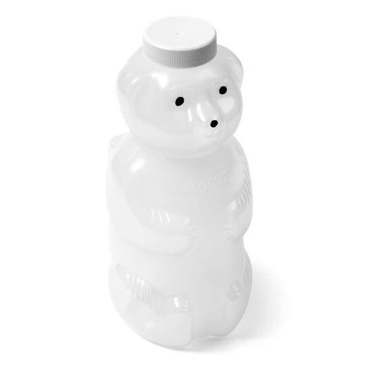 32 oz Natural LDPE Oval Honey Bottle - 38-400 Neck Finish