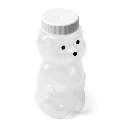 8 oz Natural LDPE Oval Honey Bottle - 38-400 Neck Finish