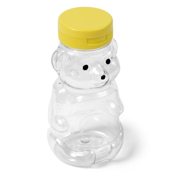 8 oz Clear PET Oval Honey Bottle - 38-400 Neck Finish