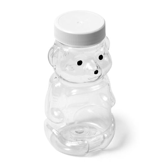 8 oz Clear PET Oval Honey Bottle - 38-400 Neck Finish