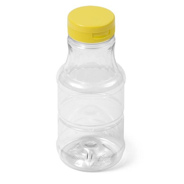 8 oz Clear PET Round Sauce Bottle - 38-400 Neck Finish