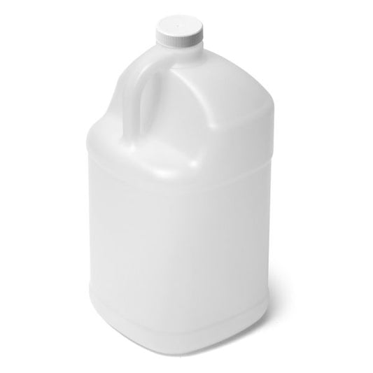 1 gal Natural HDPE Square Industrial Bottle - 38-400 Neck Finish
