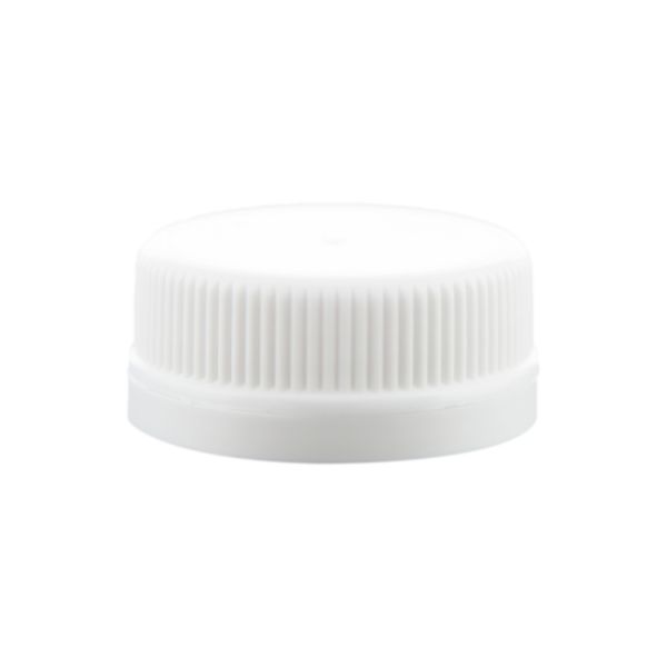 38-PANO Lip and Plug Cap with Tamper Evident Ring - Bag of 25 - White