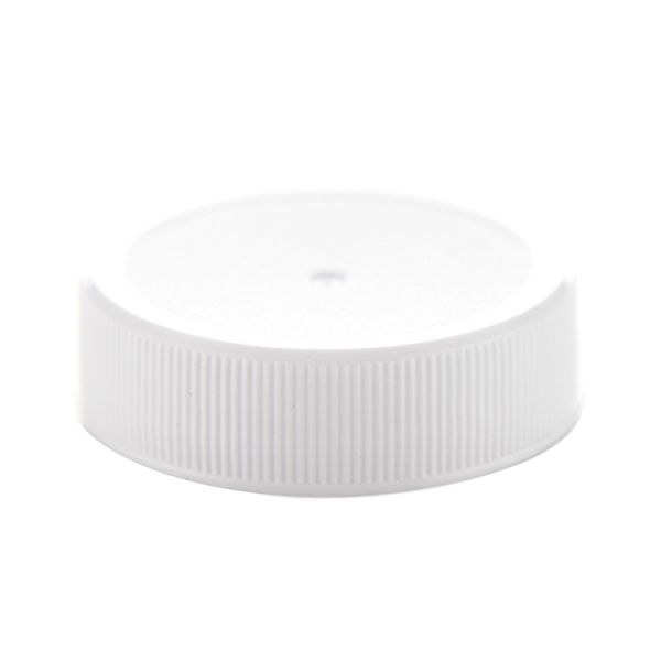 38-400 Flat Top Cap with Pressure Sensitive Liner - Bag of 25 - White