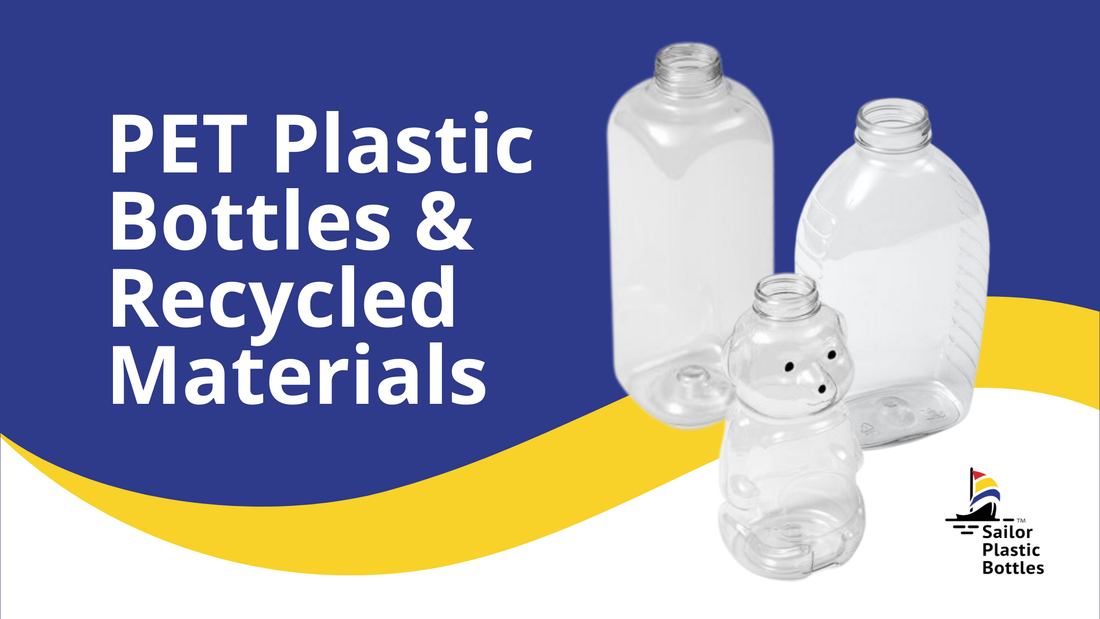 PET Plastic Bottles and Recycled Materials