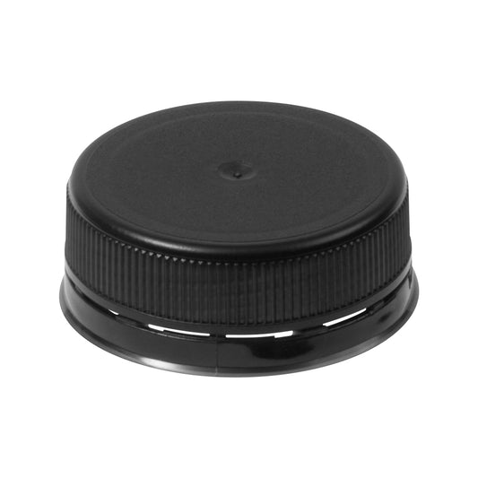 38-IPEC Snap Screw Cap with Tamper Evident Ring - Bag of 25 - Black