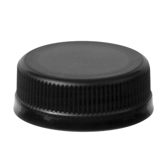 38-DBJ Drop Plug Cap with Tamper Evident Ring - Bag of 25 - Black