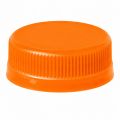 38-DBJ Drop Plug Cap with Tamper Evident Ring - Bag of 25 - Orange