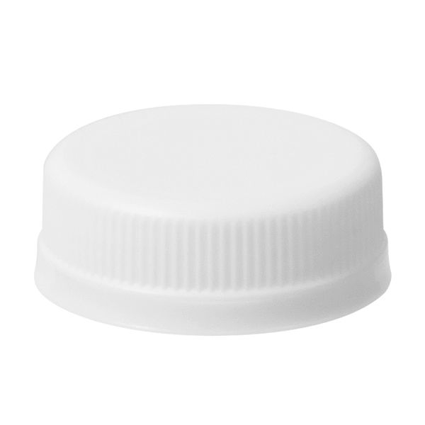 38-DBJ Drop Plug Cap with Tamper Evident Ring - Bag of 25 - White