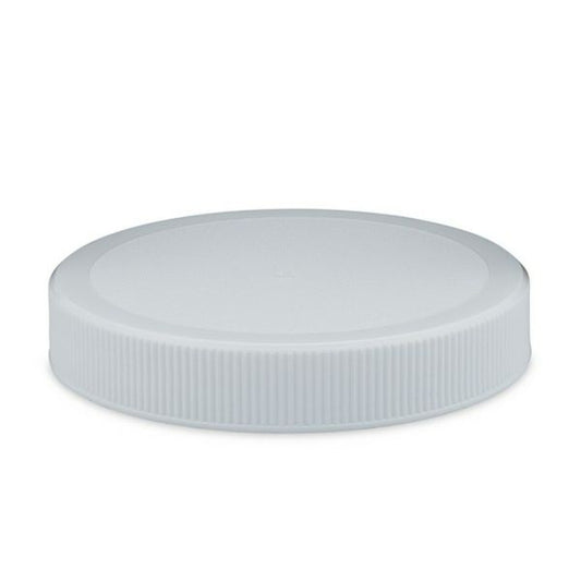 63MM Caps with Liners for 2 LB Wide Mouth Oval Jars - Bag of 25 - White