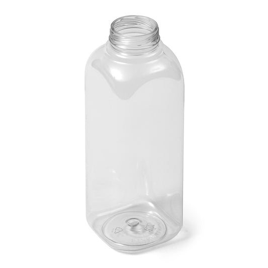 16 fl oz Clear PET Square Bottle - DBJ