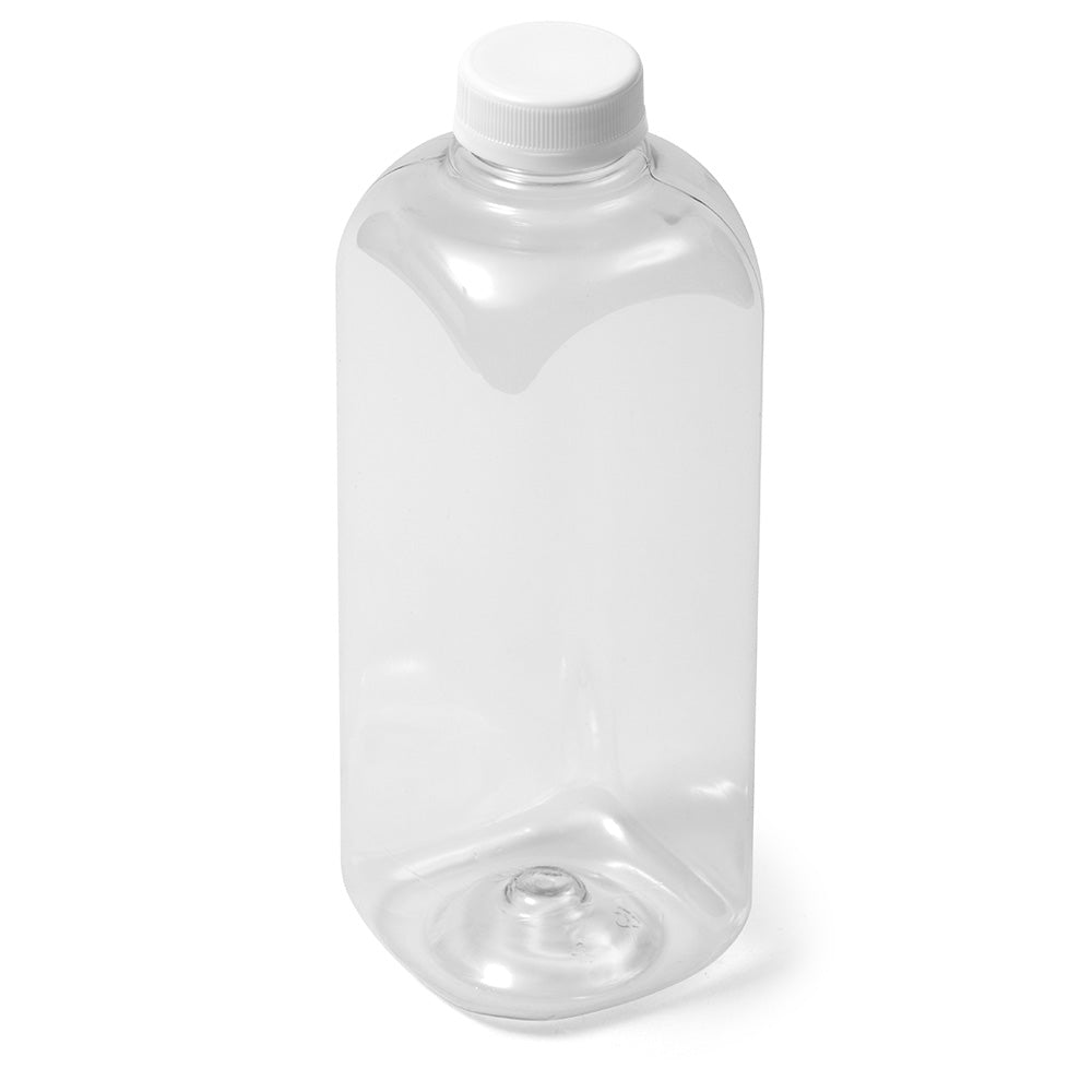 32 fl oz Clear PET Square Bottle - DBJ