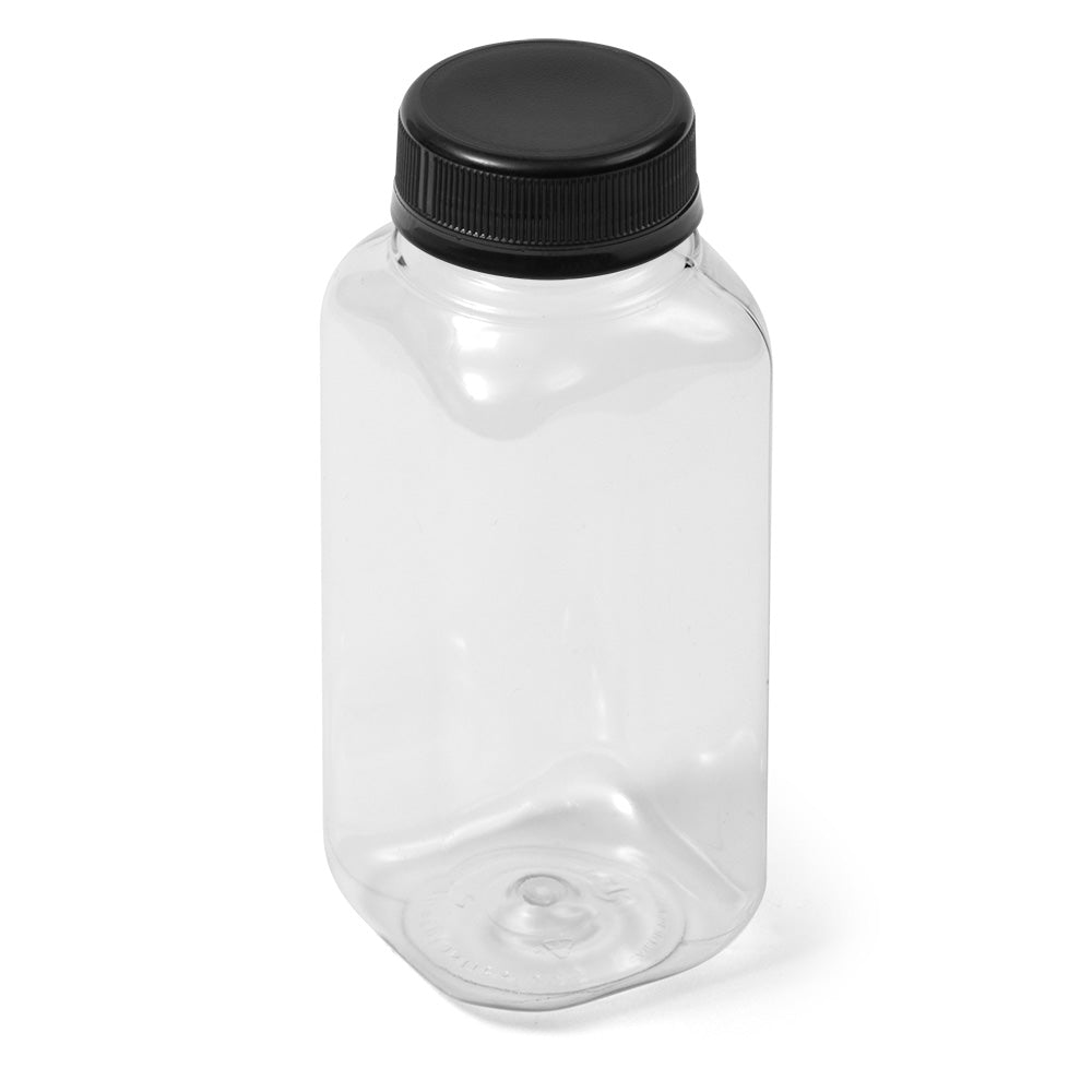 8 fl oz Clear PET Square Bottle - DBJ