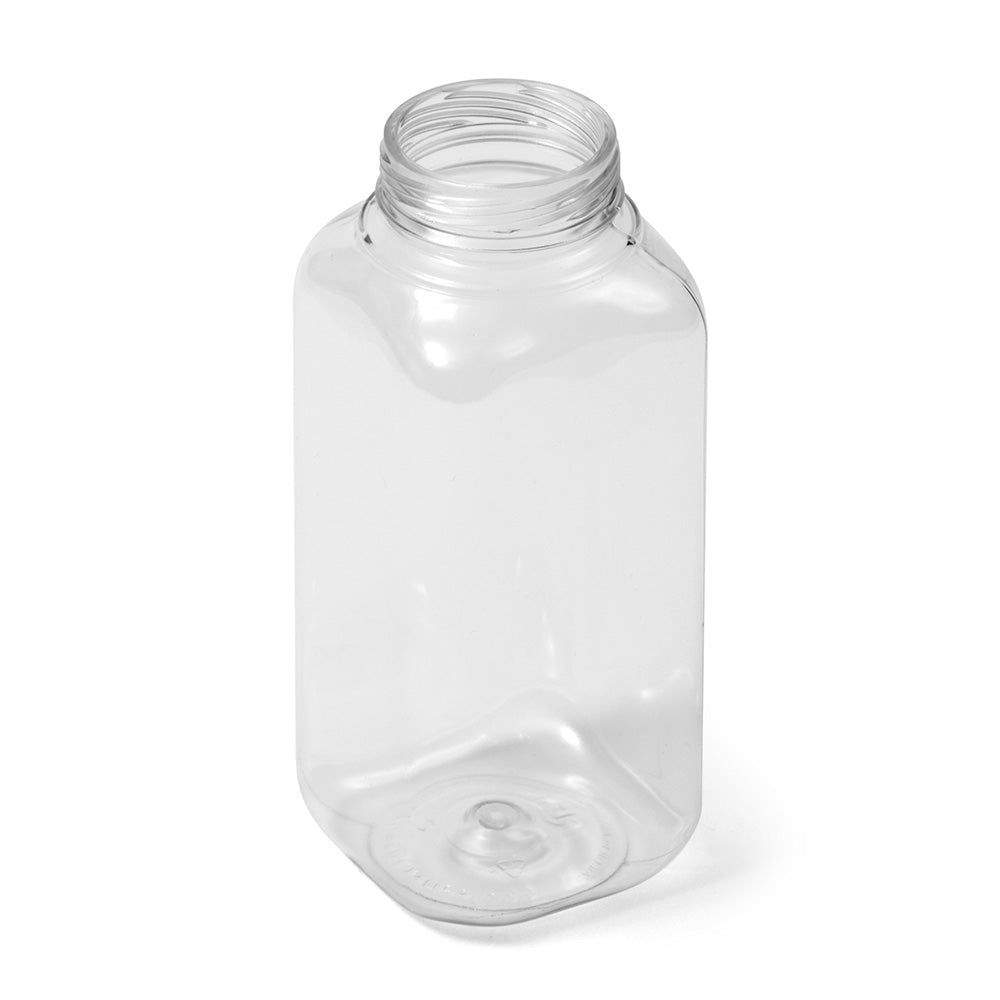 8 fl oz Clear PET Square Bottle - DBJ