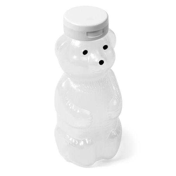 12 oz Natural LDPE Oval Honey Bottle - 38-400 Neck Finish
