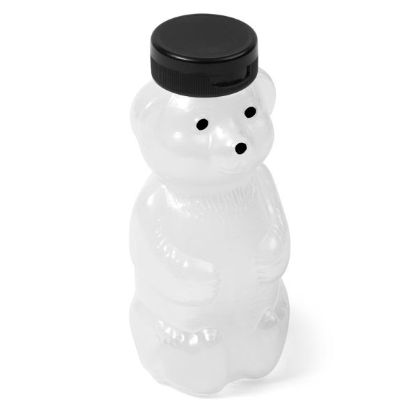 12 oz Natural LDPE Oval Honey Bottle - 38-400 Neck Finish