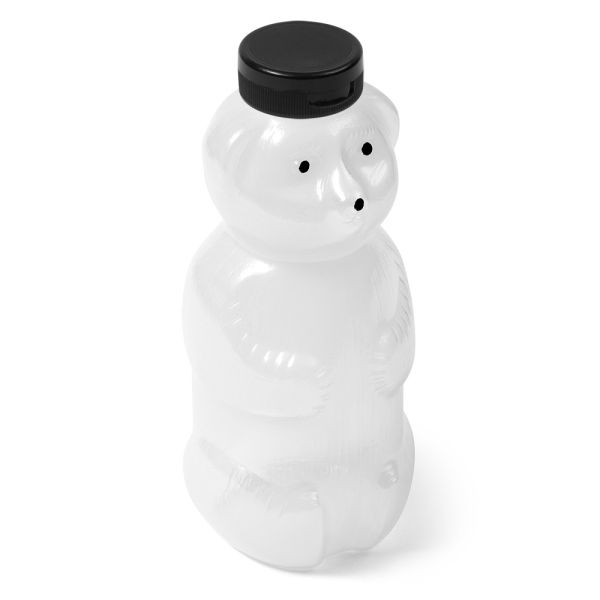 32 oz Natural LDPE Oval Honey Bottle - 38-400 Neck Finish