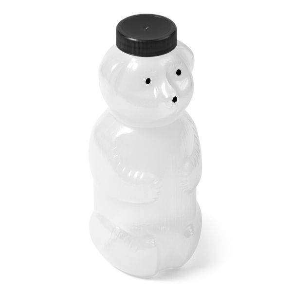24 oz Natural LDPE Oval Honey Bottle - 38-400 Neck Finish