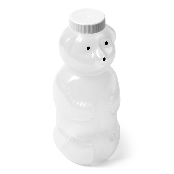 24 oz Natural LDPE Oval Honey Bottle - 38-400 Neck Finish
