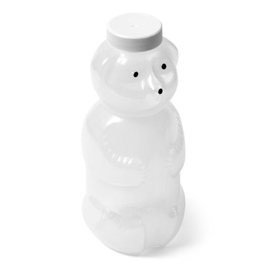 24 oz Natural LDPE Oval Honey Bottle - 38-400 Neck Finish