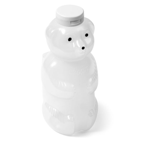 32 oz Natural LDPE Oval Honey Bottle - 38-400 Neck Finish