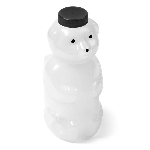 32 oz Natural LDPE Oval Honey Bottle - 38-400 Neck Finish