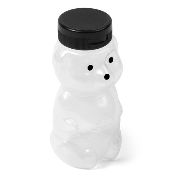 8 oz Natural LDPE Oval Honey Bottle - 38-400 Neck Finish