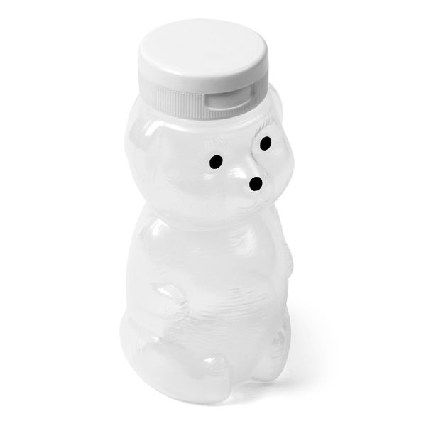 8 oz Natural LDPE Oval Honey Bottle - 38-400 Neck Finish