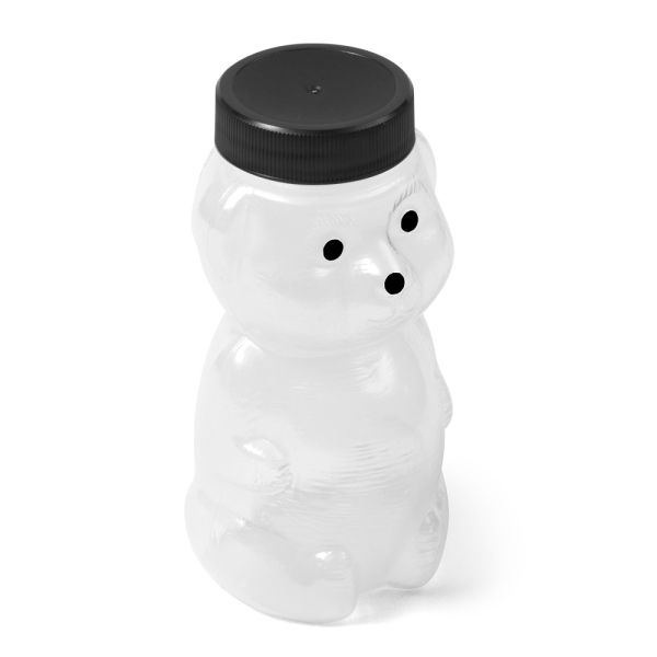 8 oz Natural LDPE Oval Honey Bottle - 38-400 Neck Finish