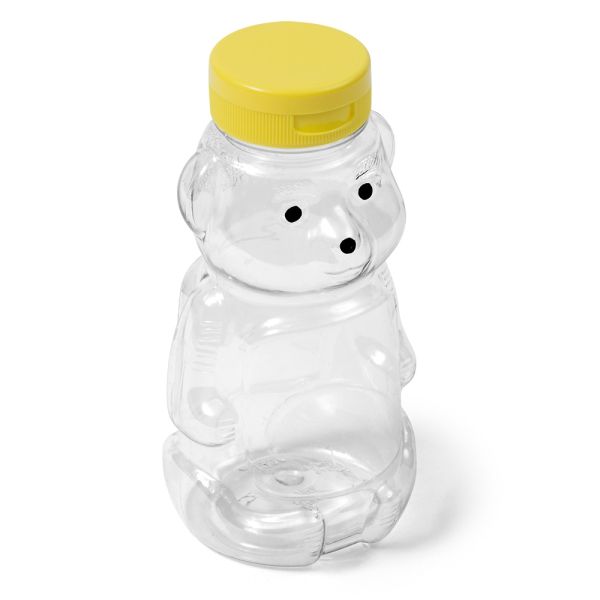 12 oz Clear PET Oval Honey Bottle - 38-400 Neck Finish