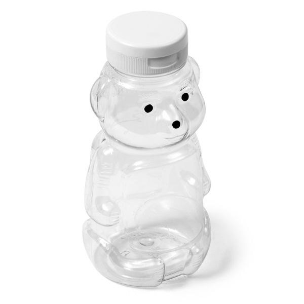 12 oz Clear PET Oval Honey Bottle - 38-400 Neck Finish
