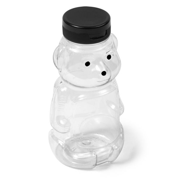 12 oz Clear PET Oval Honey Bottle - 38-400 Neck Finish