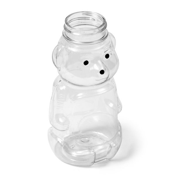 12 oz Clear PET Oval Honey Bottle - 38-400 Neck Finish