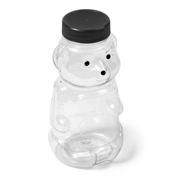 12 oz Clear PET Oval Honey Bottle - 38-400 Neck Finish