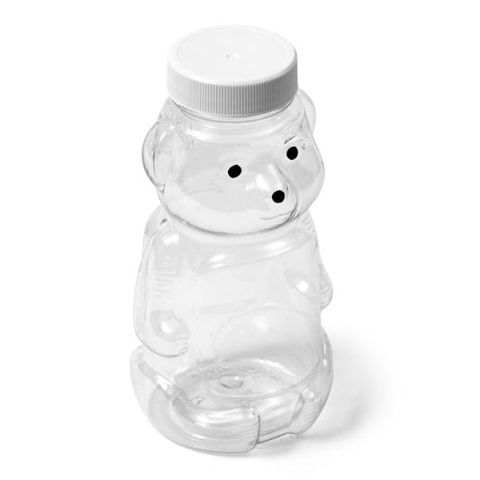 12 oz Clear PET Oval Honey Bottle - 38-400 Neck Finish