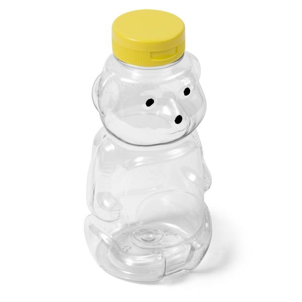 16 oz Clear PET Oval Honey Bottle - 38-400 Neck Finish