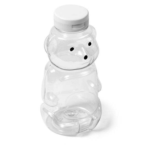 16 oz Clear PET Oval Honey Bottle - 38-400 Neck Finish