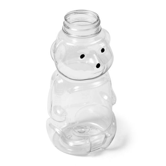 16 oz Clear PET Oval Honey Bottle - 38-400 Neck Finish