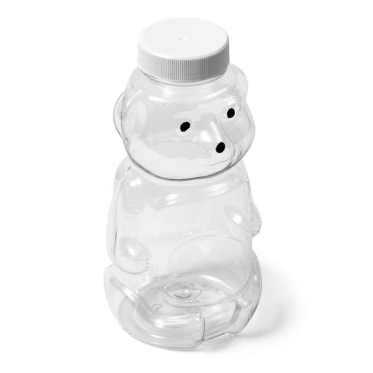 16 oz Clear PET Oval Honey Bottle - 38-400 Neck Finish