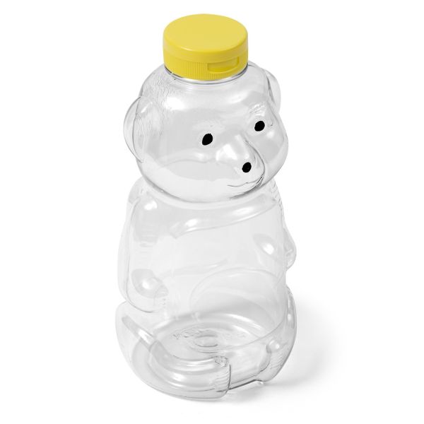 32 oz Clear PET Oval Honey Bottle - 38-400 Neck Finish
