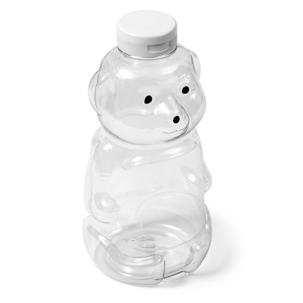 32 oz Clear PET Oval Honey Bottle - 38-400 Neck Finish