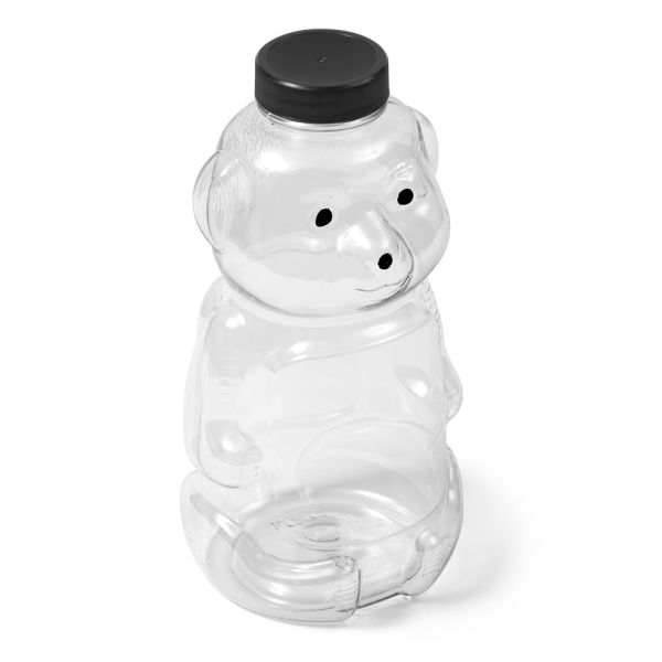 32 oz Clear PET Oval Honey Bottle - 38-400 Neck Finish