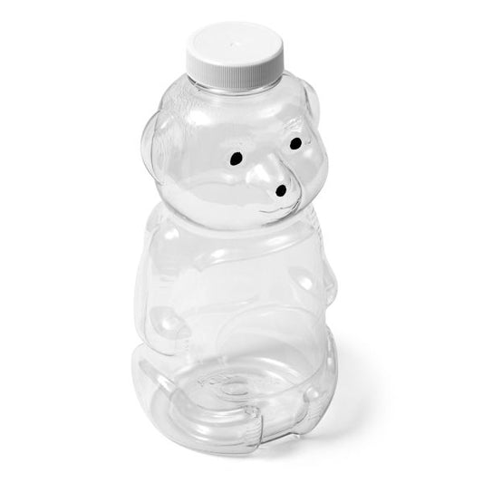 32 oz Clear PET Oval Honey Bottle - 38-400 Neck Finish