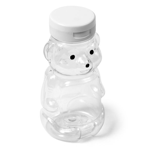 8 oz Clear PET Oval Honey Bottle - 38-400 Neck Finish