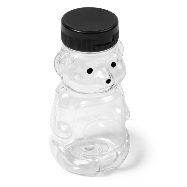 8 oz Clear PET Oval Honey Bottle - 38-400 Neck Finish