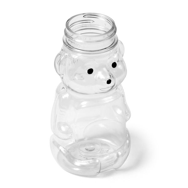 8 oz Clear PET Oval Honey Bottle - 38-400 Neck Finish
